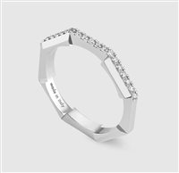 Anello Gucci Donna Link to love in Oro bianco Diamante YBC662140001012 - YBC662140001012